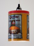 Quaker Corn Meal tin pendant light